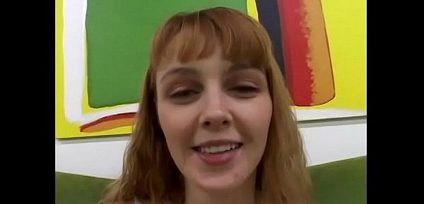  Sexy young redhead whore Marie McCray shows your asshole and pussy then sucks fat dick